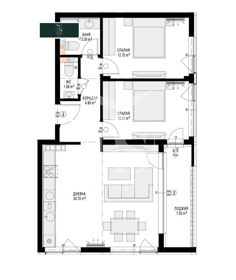 Продава 3-СТАЕН, гр. София, Бъкстон, снимка 2 - Апартаменти - 54213147