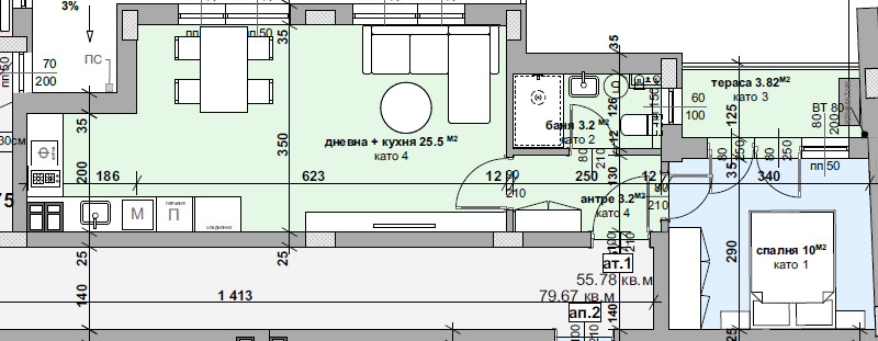 In vendita  1 camera da letto Stara Zagora , Samara 3 , 62 mq | 77557577 - Immagine [2]