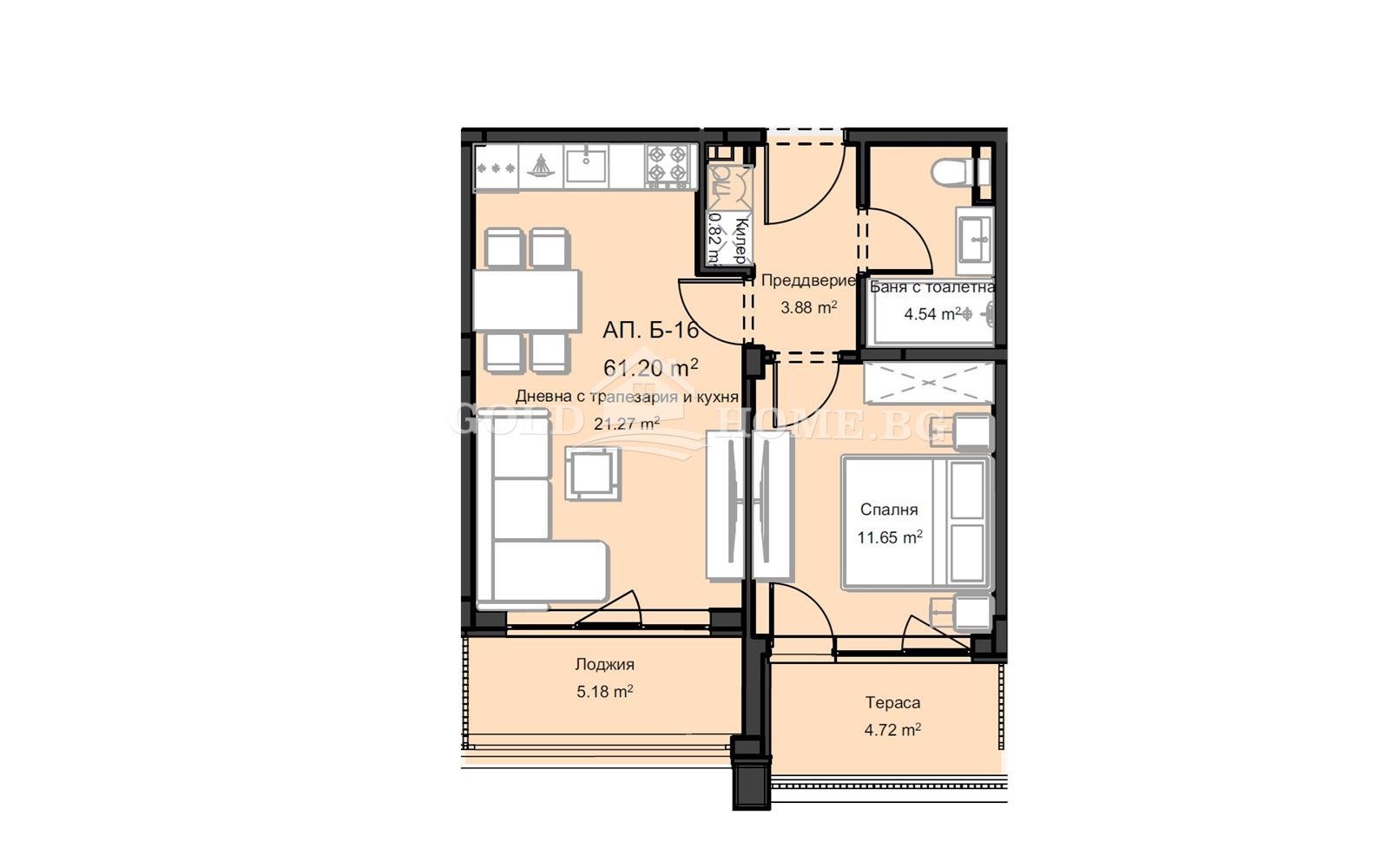 Продава 2-СТАЕН, гр. Пловдив, Остромила, снимка 2 - Апартаменти - 54333610