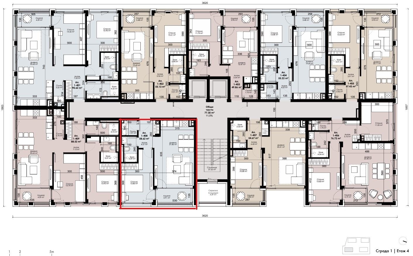 Продава 2-СТАЕН, гр. Костинброд, област София област, снимка 8 - Апартаменти - 53005850