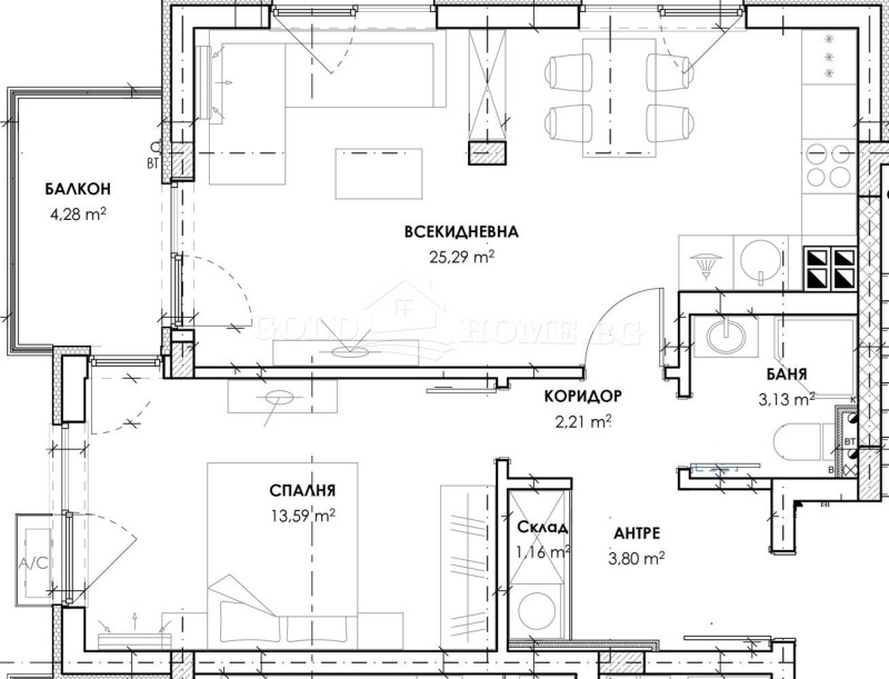 For Sale  1 bedroom Plovdiv , Hristo Smirnenski , 77 sq.m | 93810287 - image [2]