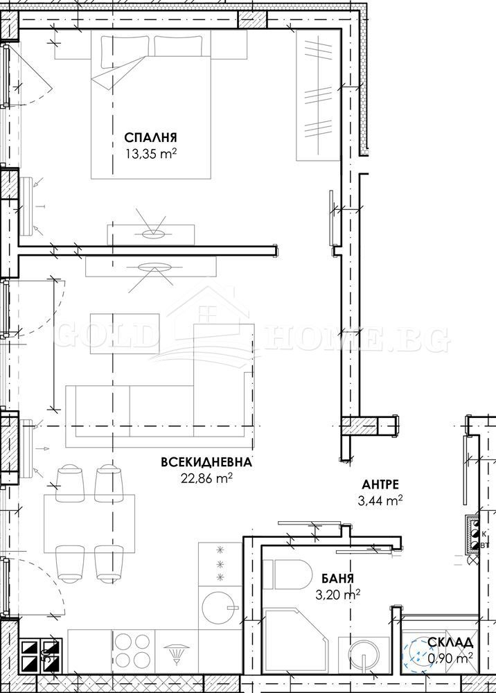 Zu verkaufen  1 Schlafzimmer Plowdiw , Hristo Smirnenski , 77 qm | 93810287 - Bild [3]