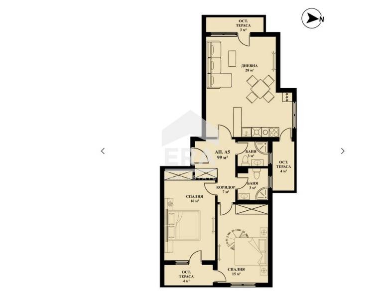 Продаја  2 спаваће собе Софија , Лјулин 5 , 120 м2 | 68894123 - слика [4]
