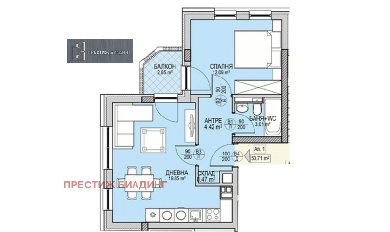 Продава 2-СТАЕН, гр. София, Кръстова вада, снимка 3 - Апартаменти - 52827624