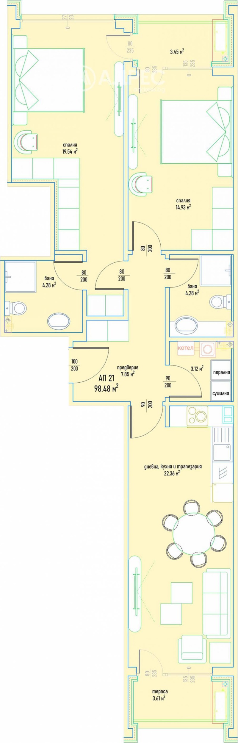 Te koop  2 slaapkamers Sofia , Malinova dolina , 122 m² | 25529166 - afbeelding [4]