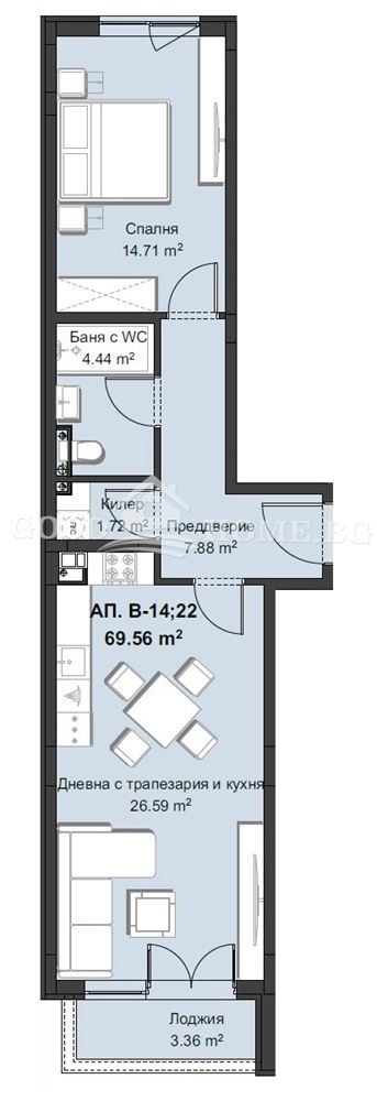 À venda  1 quarto Plovdiv , Hristo Smirnenski , 78 m² | 78160481 - imagem [7]