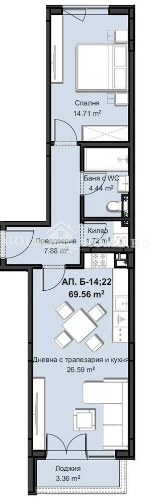 À venda  1 quarto Plovdiv , Hristo Smirnenski , 78 m² | 78160481 - imagem [6]