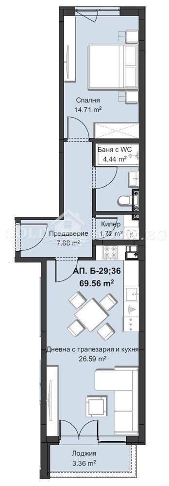 À venda  1 quarto Plovdiv , Hristo Smirnenski , 78 m² | 78160481 - imagem [8]