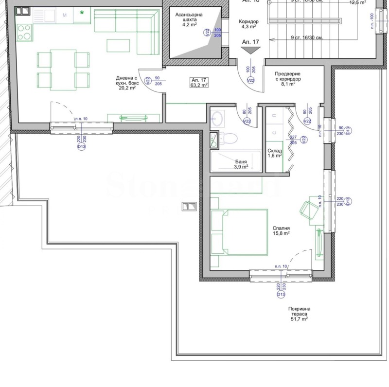 Продава 2-СТАЕН, гр. Поморие, област Бургас, снимка 2 - Апартаменти - 53113078