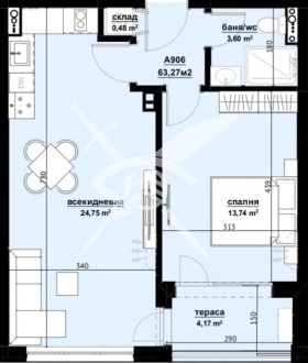 1 dormitorio Izgrev, Burgas 2