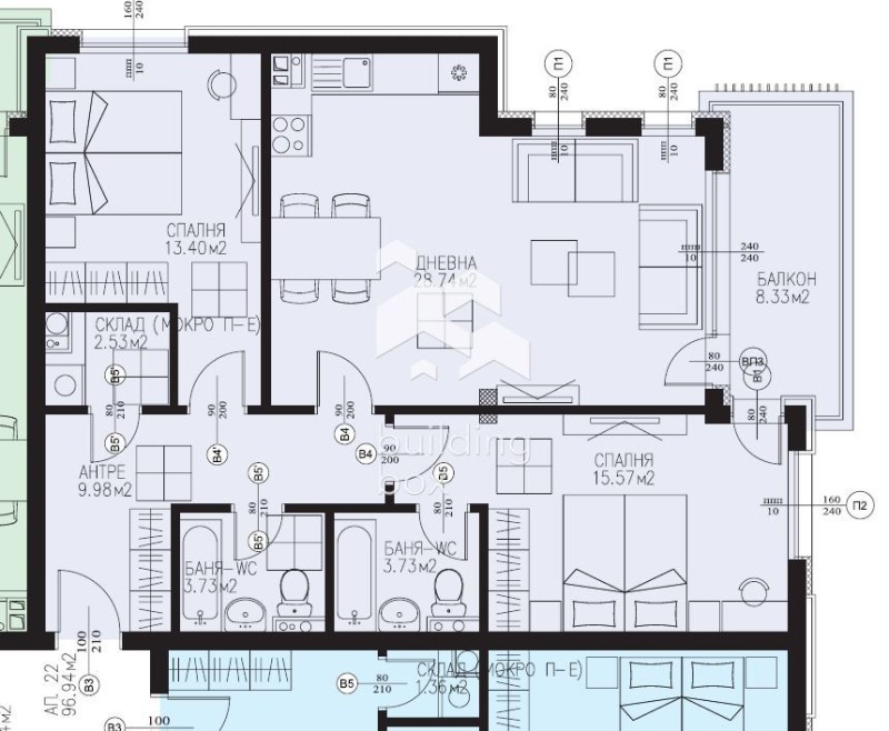 Продава 3-СТАЕН, гр. София, Драгалевци, снимка 3 - Aпартаменти - 49218704