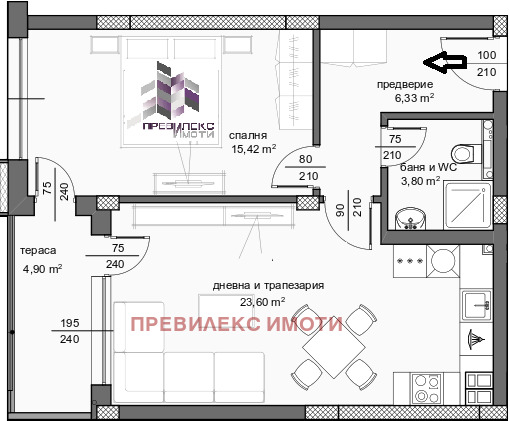 Продава  2-стаен град Пловдив , Център , 79 кв.м | 62654766 - изображение [2]