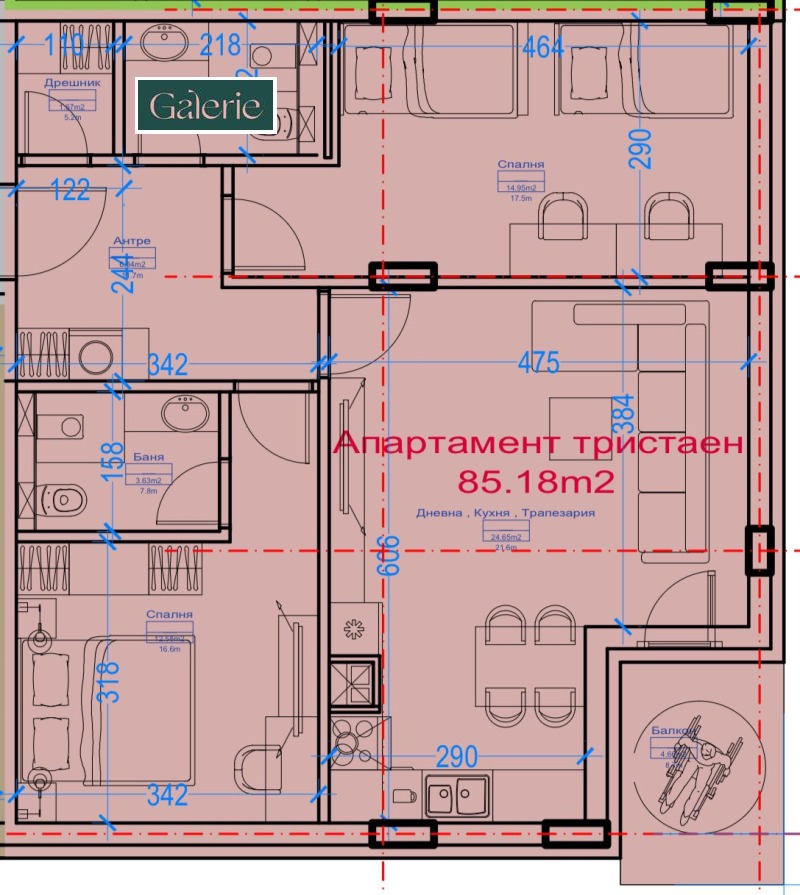 Продава  3-стаен град София , Малинова долина , 101 кв.м | 45444091 - изображение [3]