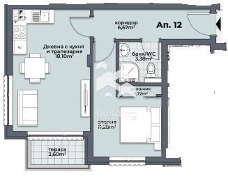 En venta  1 dormitorio Varna , Asparujovo , 58 metros cuadrados | 76348240 - imagen [2]