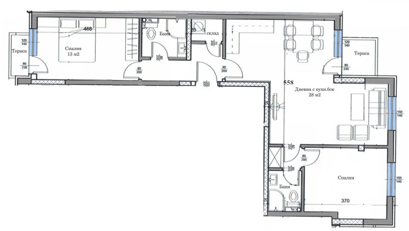 Продаја  2 спаваће собе Пловдив , Центар , 99 м2 | 49438293 - слика [4]