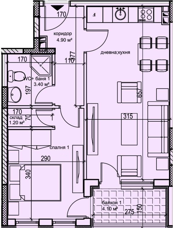 Til salg  1 soveværelse Plovdiv , Karshiyaka , 63 kvm | 55377238 - billede [6]