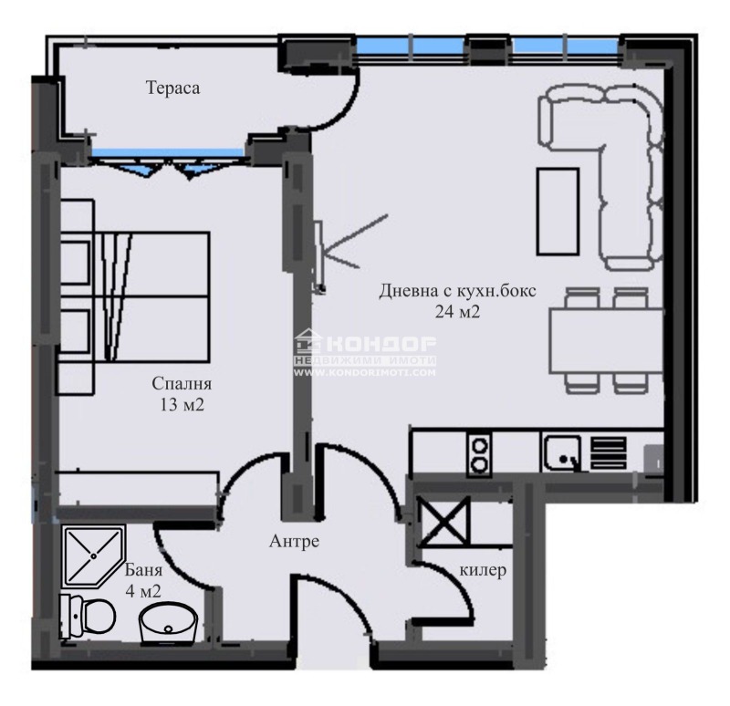 Продава  2-стаен град Пловдив , Остромила , 64 кв.м | 79383455 - изображение [2]