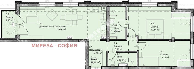 Na prodej  2 ložnice Sofia , Ovča kupel , 105 m2 | 98553238 - obraz [2]