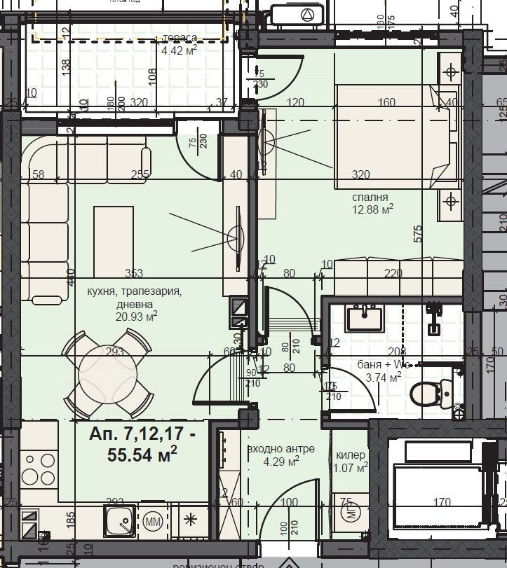 Продава 2-СТАЕН, гр. Пловдив, Кършияка