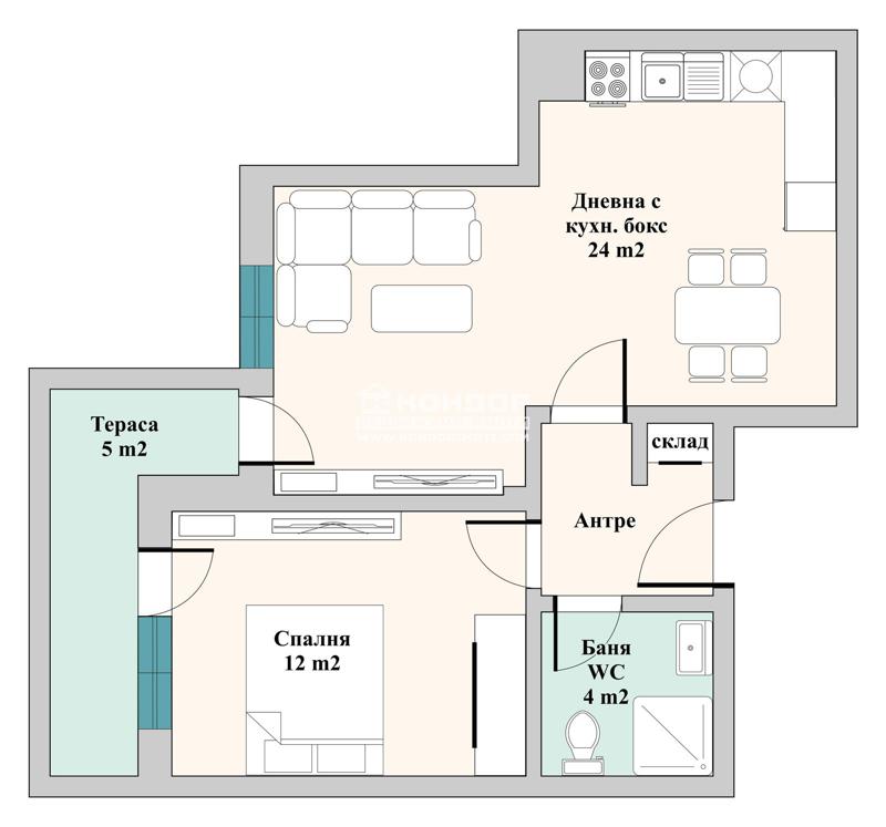 En venta  1 dormitorio Plovdiv , Vastanicheski , 67 metros cuadrados | 92471161 - imagen [2]