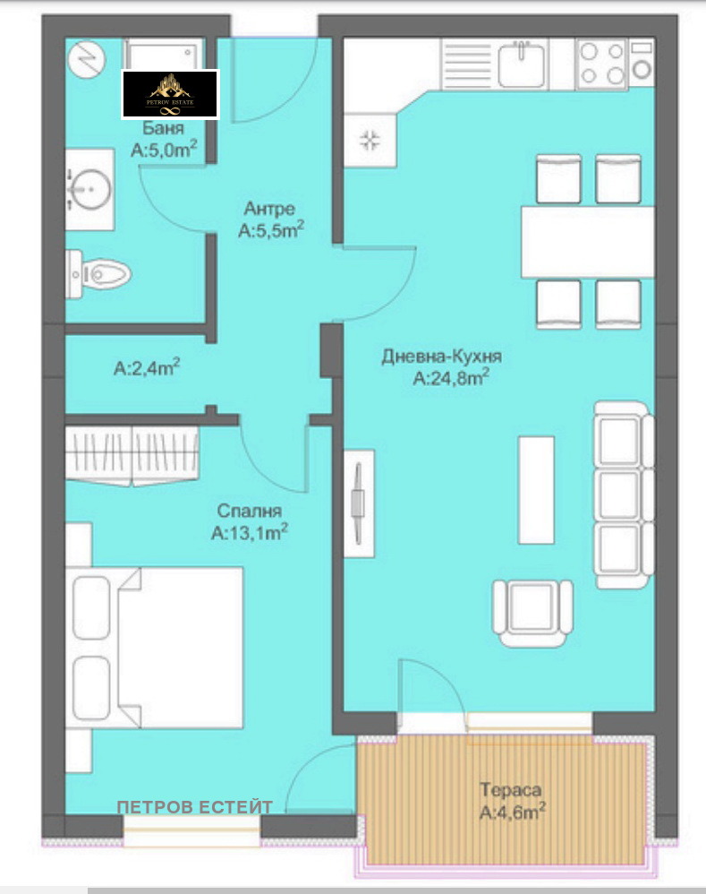 Satılık  2 yatak odası bölge Pazarcık , Velingrad , 99 metrekare | 33537389 - görüntü [5]