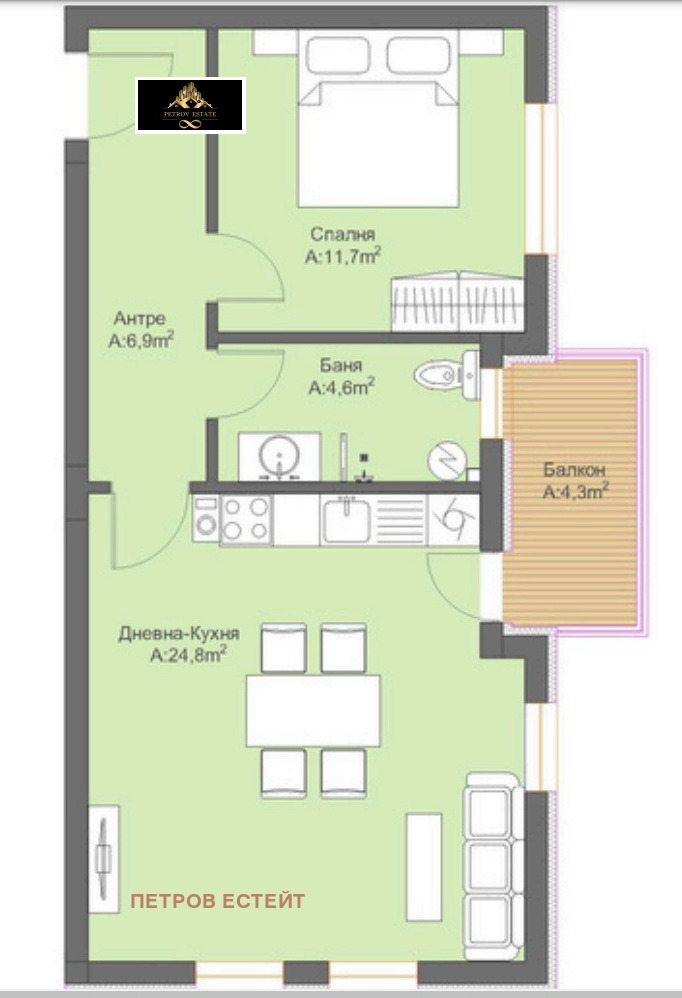 Satılık  2 yatak odası bölge Pazarcık , Velingrad , 99 metrekare | 33537389 - görüntü [3]