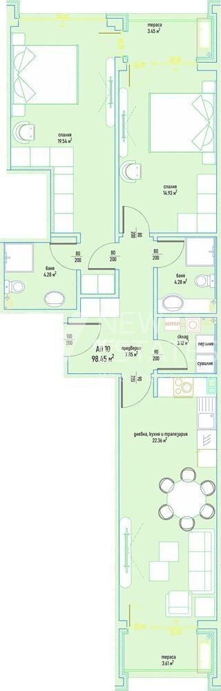 Продава 3-СТАЕН, гр. София, Малинова долина, снимка 6 - Апартаменти - 55463827