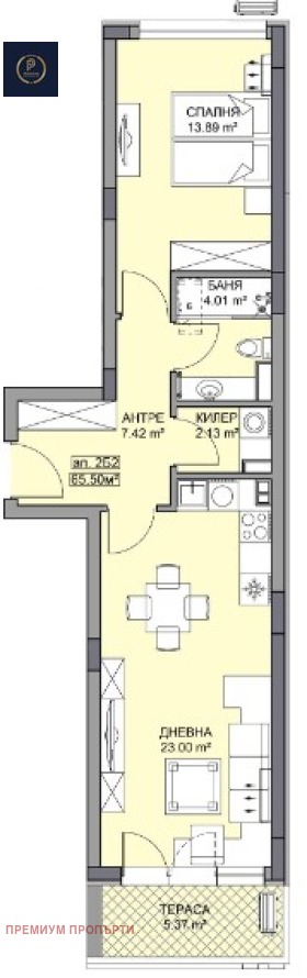 Продава 2-СТАЕН, гр. Пловдив, Гагарин, снимка 2 - Aпартаменти - 48966202