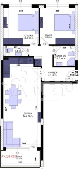 3-стаен град Варна, Кайсиева градина 2