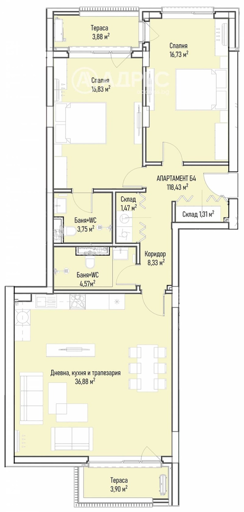 Satılık  2 yatak odası Sofia , Mladost 4 , 146 metrekare | 40174628 - görüntü [4]