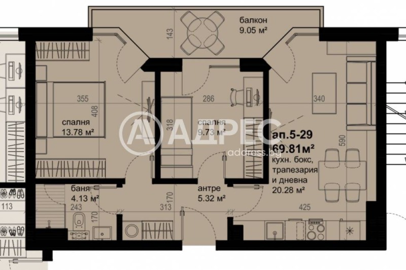 Na prodej  2 ložnice Burgas , Izgrev , 81 m2 | 30789897 - obraz [8]