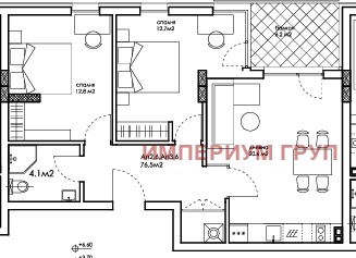 Satılık  2 yatak odası Varna , Vazrajdane 1 , 92 metrekare | 46215474 - görüntü [2]