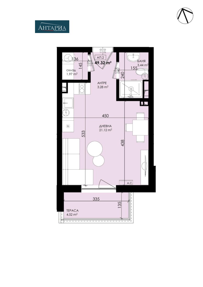 Продава 1-СТАЕН, гр. Созопол, област Бургас, снимка 2 - Апартаменти - 53033292