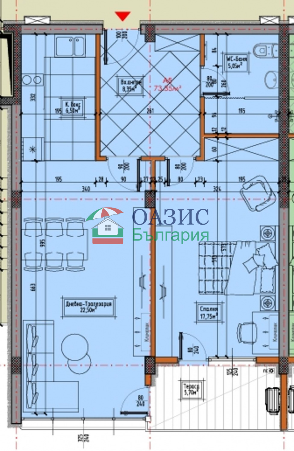 Продава 2-СТАЕН, с. Кошарица, област Бургас, снимка 9 - Апартаменти - 50381918