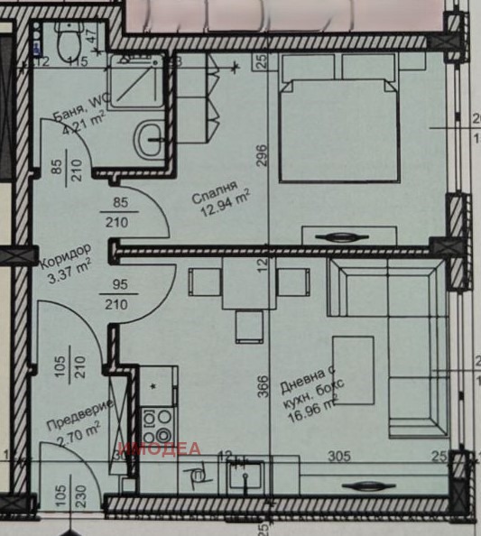 Продава  2-стаен град Велико Търново , Зона Б , 55 кв.м | 46706894 - изображение [4]