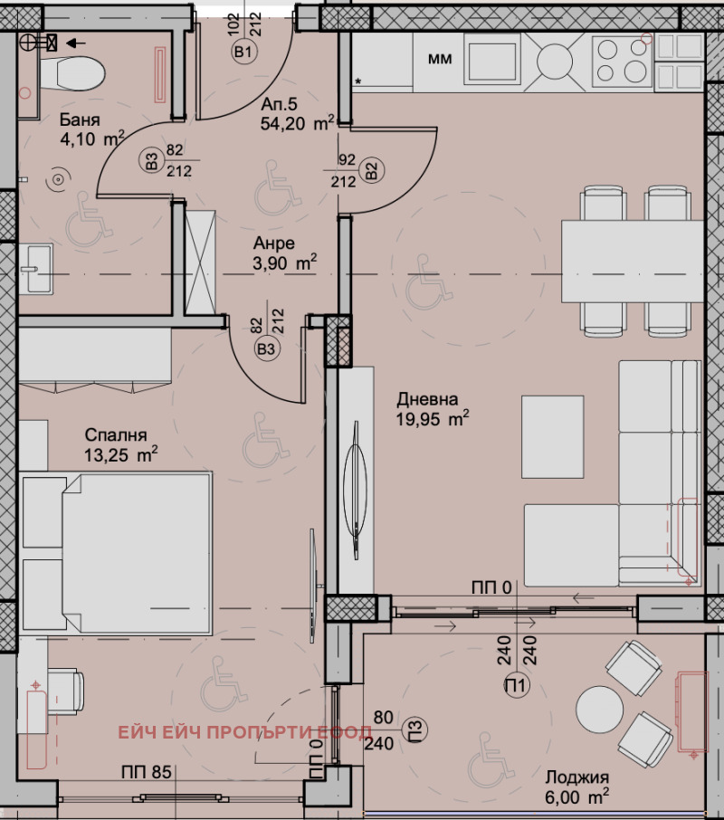 Na prodej  1 ložnice Plovdiv , Christo Smirnenski , 64 m2 | 32796861 - obraz [6]