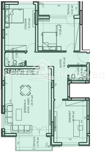 De vânzare  3 dormitoare Plovdiv , Mladejci Hâlm , 150 mp | 46393988 - imagine [2]