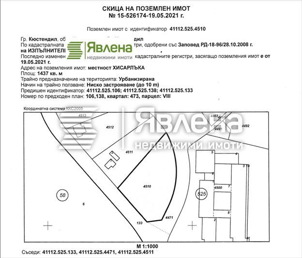 Продава ПАРЦЕЛ, гр. Кюстендил, Център, снимка 2 - Парцели - 49590175