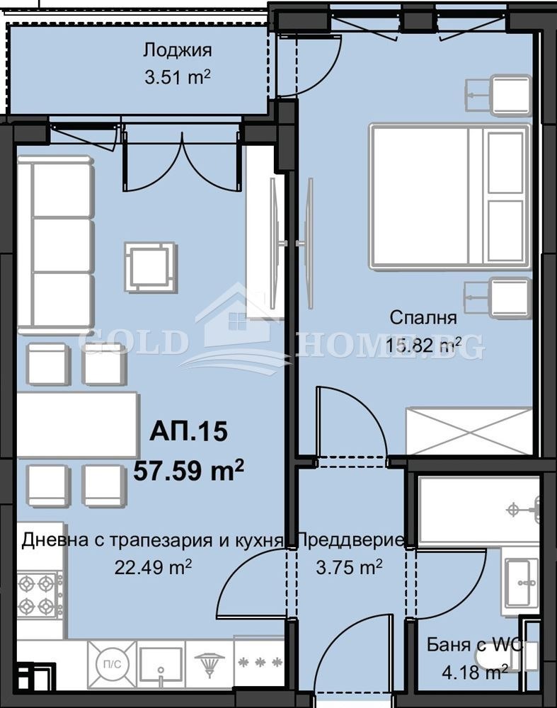 Продава 2-СТАЕН, гр. Пловдив, Христо Смирненски, снимка 5 - Апартаменти - 54302119