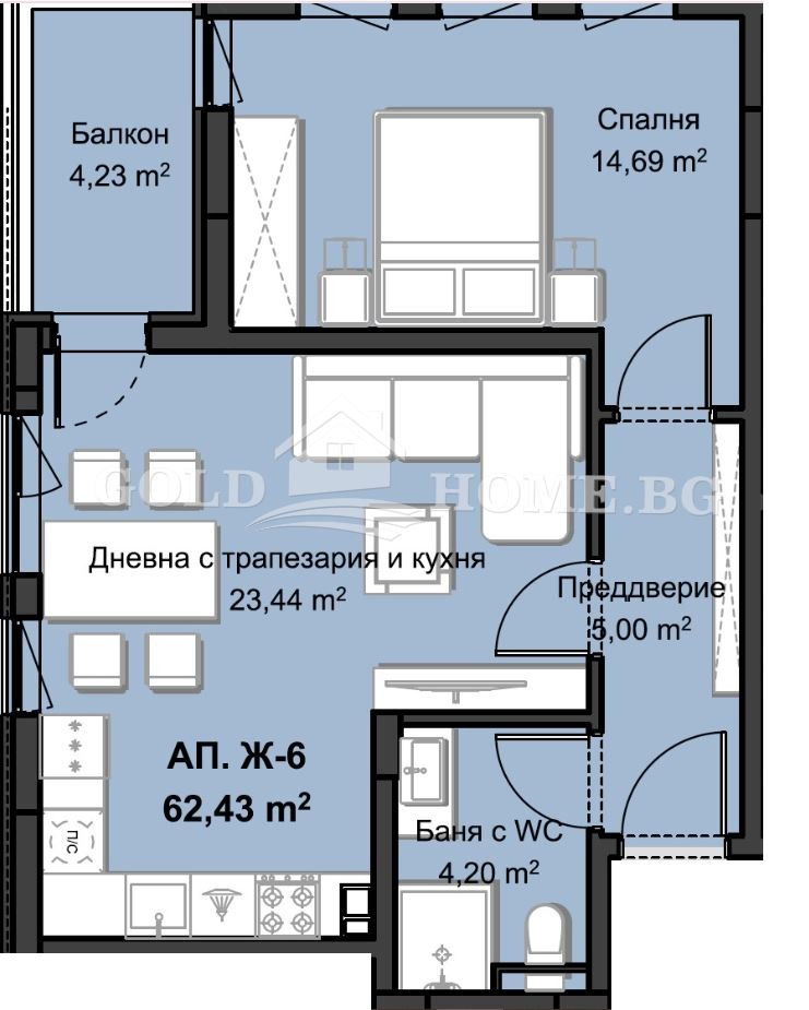 Продава 2-СТАЕН, гр. Пловдив, Христо Смирненски, снимка 14 - Апартаменти - 54302119