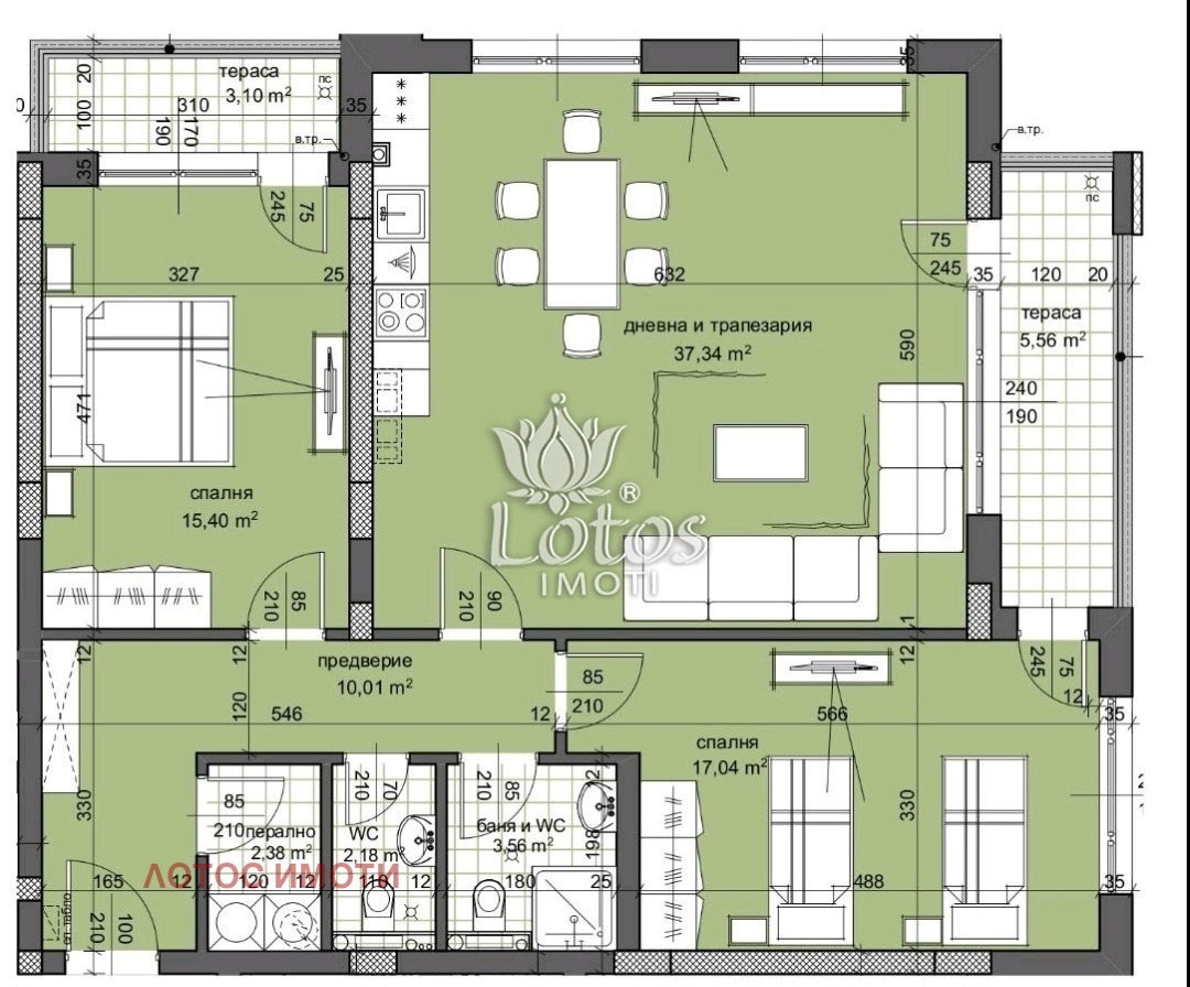 Продава 3-СТАЕН, гр. Пловдив, Тракия, снимка 16 - Апартаменти - 55534562