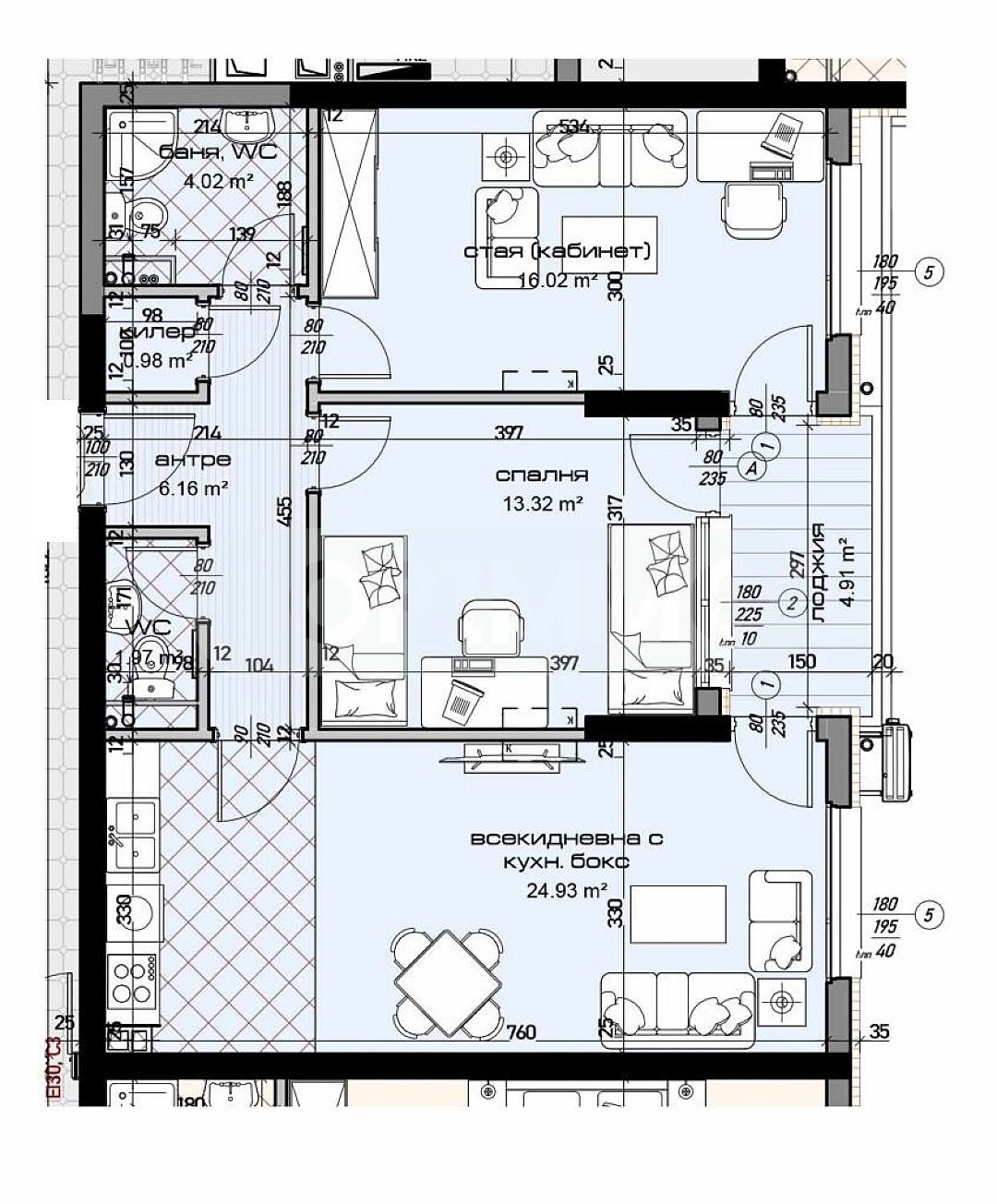 Продава 3-СТАЕН, гр. Варна, Младост 1, снимка 6 - Апартаменти - 54105623