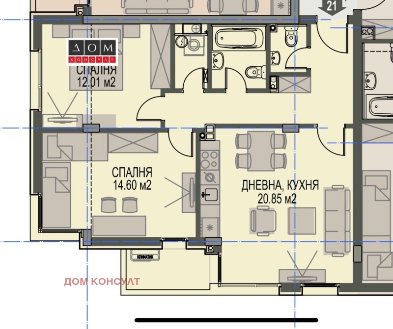 Продава 3-СТАЕН, гр. София, Кръстова вада, снимка 12 - Aпартаменти - 48572566