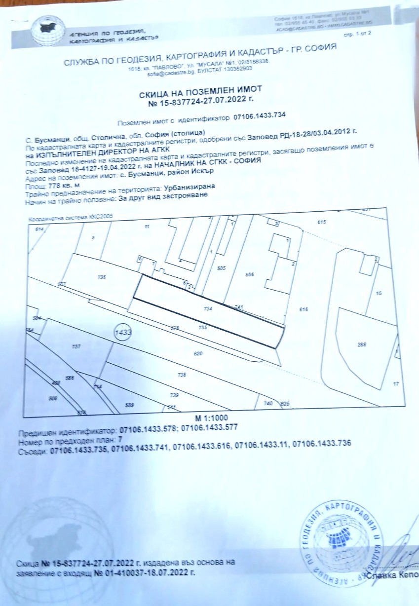 Продава ПАРЦЕЛ, гр. София, Дружба 1