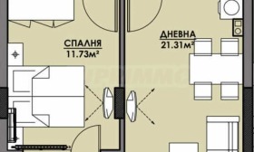 Продава 2-стаен град Бургас Славейков - [1] 