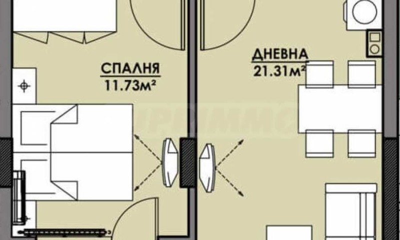 Продава 2-СТАЕН, гр. Бургас, Славейков, снимка 1 - Aпартаменти - 48157566