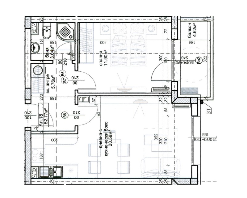 Продаја  1 спаваћа соба Стара Загора , Железник - центар , 85 м2 | 80202473 - слика [3]