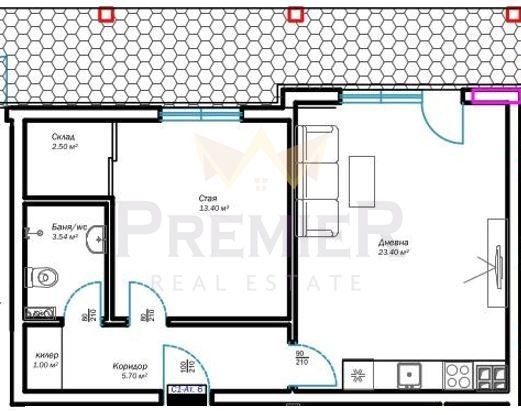 Na prodej  1 ložnice Varna , Vazraždane 3 , 74 m2 | 14843633 - obraz [5]