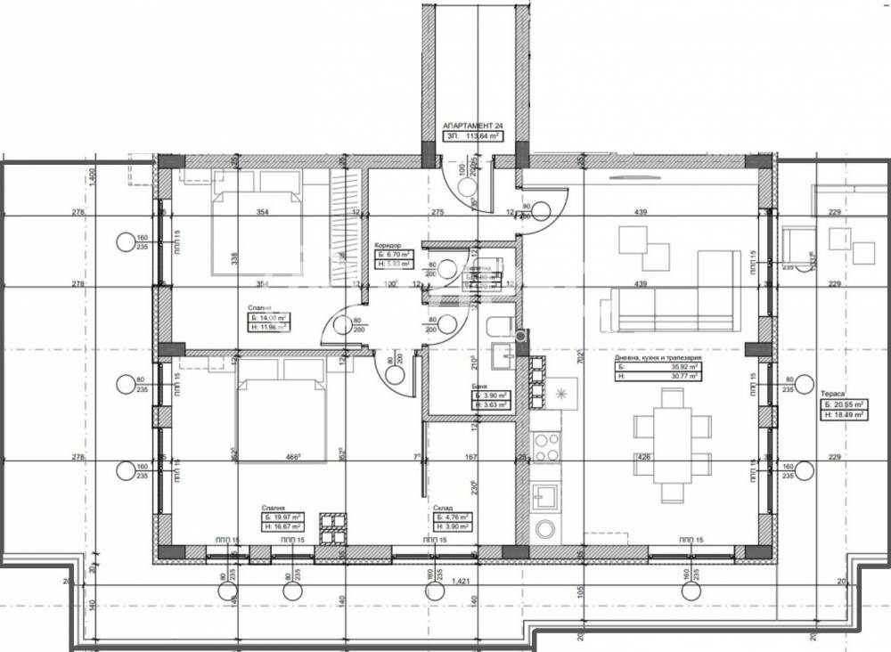 Продава 3-СТАЕН, гр. София, Обеля, снимка 3 - Апартаменти - 55144474