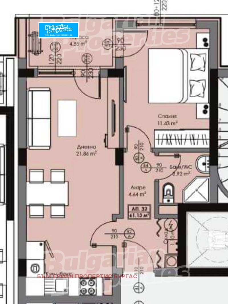 Продава 2-СТАЕН, гр. Бургас, област Бургас, снимка 6 - Апартаменти - 52876305